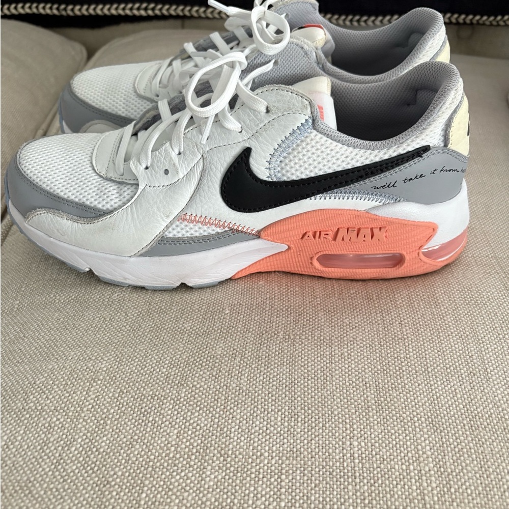 Nike Women's Air Max Sneakers - White, Black, and Coral